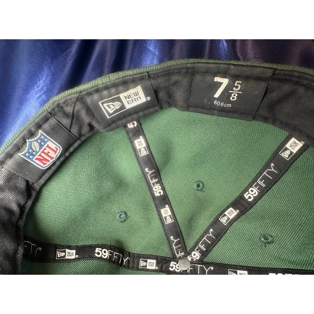New Era Green Bay Packers NFL Football 59FIFTY Used Fitted Hat Size 7 5/8" - Picture 8 of 9